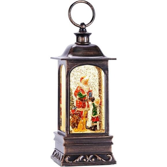 Lighted Christmas Snow Globes, Battery Operated Snow Globe...